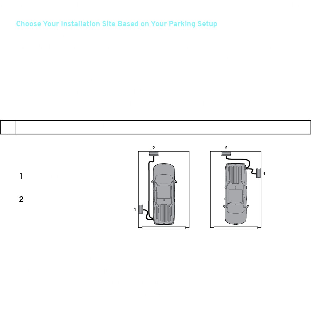 Think through the best location for your charger based on how and where you park your GM EV. Talk to Your Installer A...