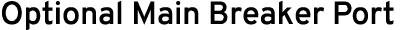 Optional Main Breaker Port