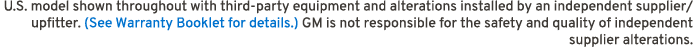 U.S. model shown throughout with third party equipment and alterations installed by an independent supplier/upfitter....