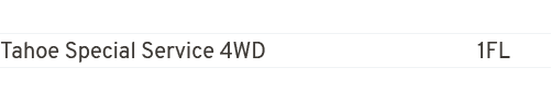 Tahoe Special Service 4WD 1FL