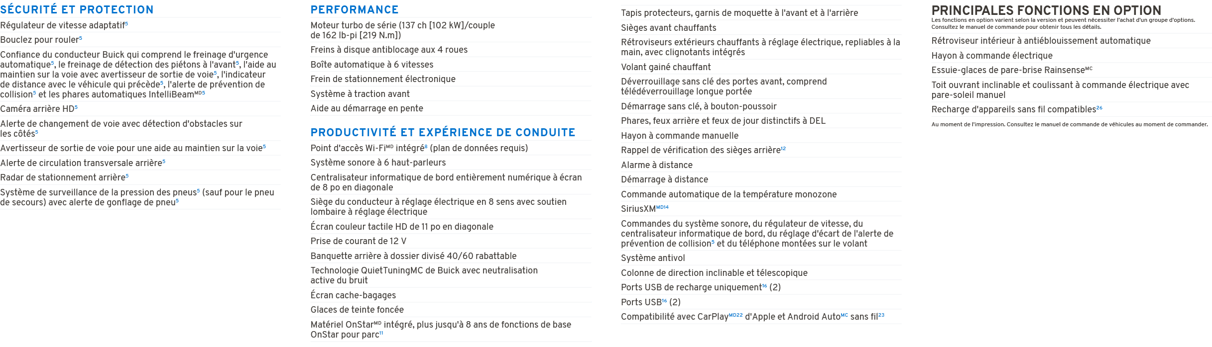 S CURIT ET PROTECTION PERFORMANCE PRODUCTIVIT  ET EXP RIENCE DE CONDUITE PRINCIPALES FONCTIONS EN OPTION Les fonctio...