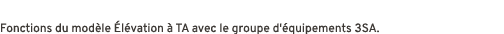 Fonctions du mod le l vation   TA avec le groupe d' quipements 3SA.