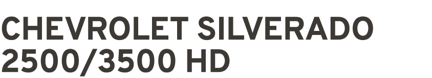 CHEVROLET SILVERADO 2500/3500 HD