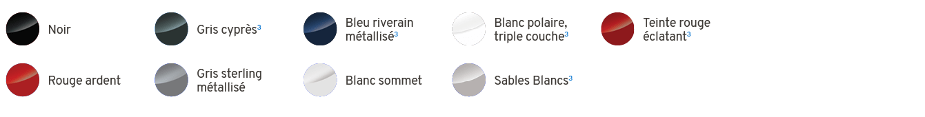 ￼,Noir,￼,Gris cypr s3,￼,Bleu riverain m tallis 3,￼,Blanc polaire, triple couche3,￼,Teinte rouge clatant3,,,￼,Rouge a...