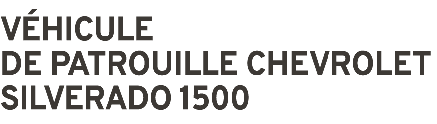 v hicule de patrouille chevrolet silverado 1500