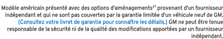 Mod le am ricain pr sent avec des options d'am nagements27 provenant d'un fournisseur ind pendant et qui ne sont pas...