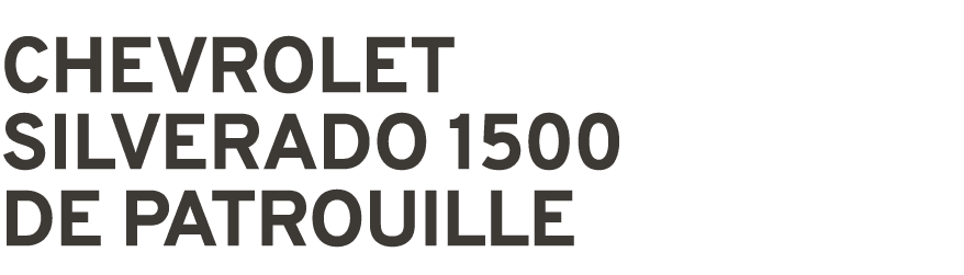 CHEVROLET SILVERADO 1500 DE PATROUILLE