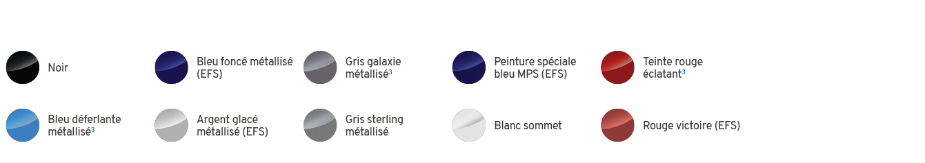 ￼,Noir,￼,Bleu fonc m tallis  (EFS),￼,Gris galaxie m tallis 3,￼,Peinture sp ciale bleu MPS (EFS),￼,Teinte rouge  clat...