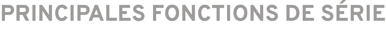 Principales fonctions de s rie