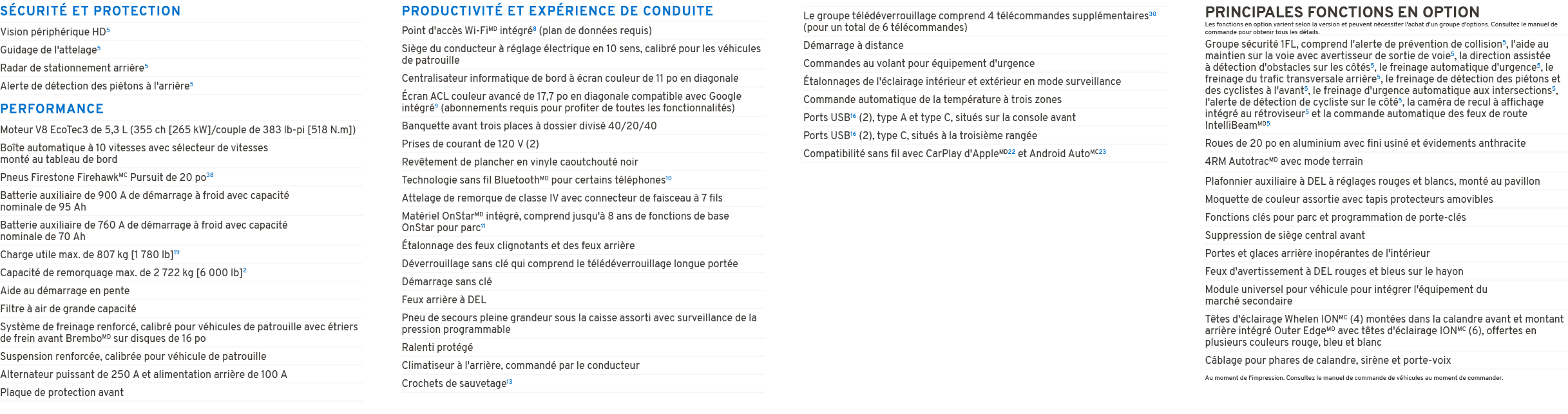 S CURIT ET PROTECTION PERFORMANCE PRODUCTIVIT  ET EXP RIENCE DE CONDUITE PRINCIPALES FONCTIONS EN OPTION Les fonctio...