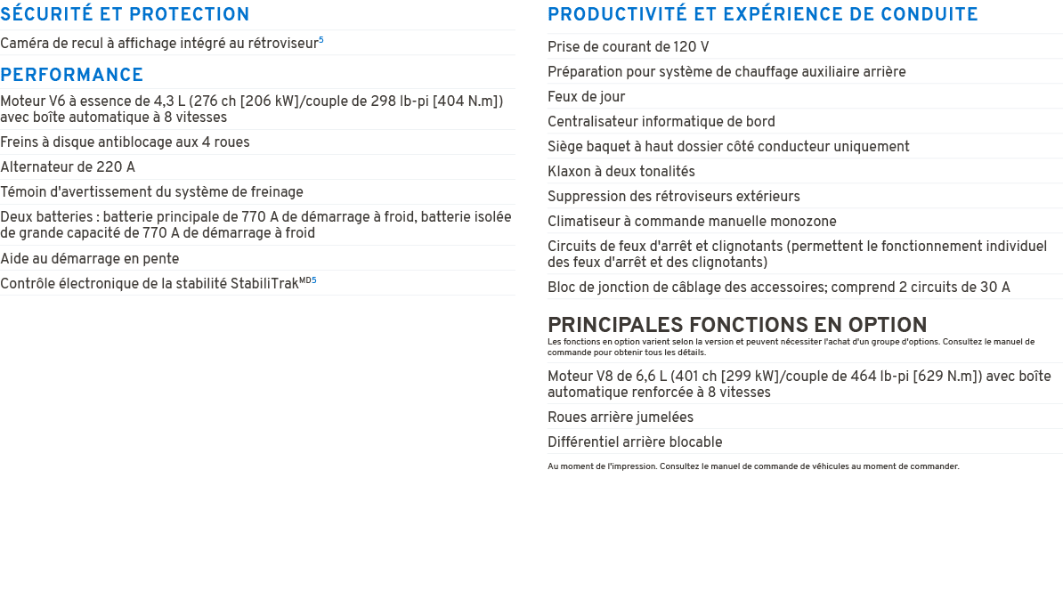 S CURIT ET PROTECTION PERFORMANCE PRODUCTIVIT  ET EXP RIENCE DE CONDUITE PRINCIPALES FONCTIONS EN OPTION Les fonctio...