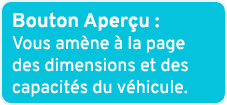 Bouton Aper u : Vous am ne  la page des dimensions et des capacit s du v hicule.
