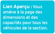 Lien Aper u : Vous am ne  la page des dimensions et des capacit s pour tous les v hicules de la section.