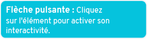 Fl che pulsante : Cliquez sur l' l ment pour activer son interactivit .