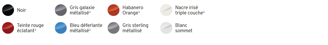 ￼,Noir,￼,Gris galaxie m tallis 3 ,￼,Habanero Orange3,￼,Nacre iris triple couche3,,,,,￼,Teinte rouge  clatant3 ,￼,Ble...