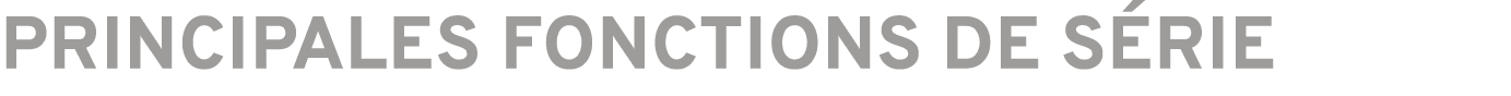 Principales fonctions de s rie