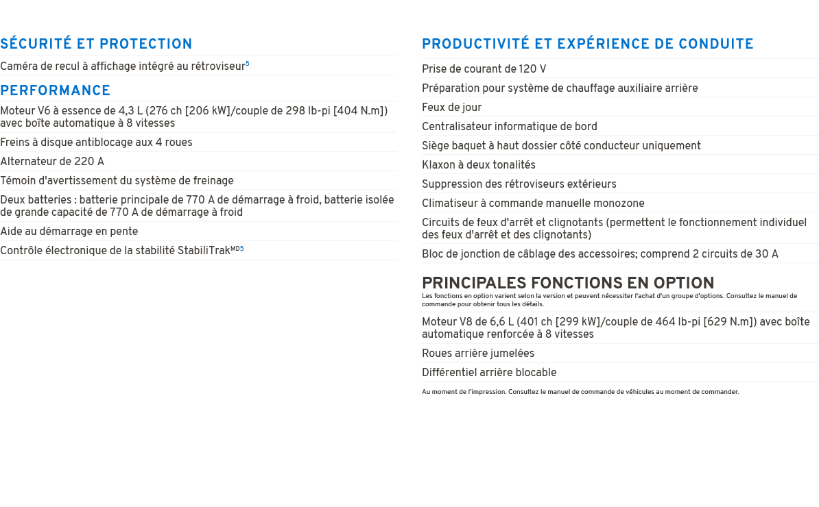 S CURIT ET PROTECTION PERFORMANCE PRODUCTIVIT  ET EXP RIENCE DE CONDUITE PRINCIPALES FONCTIONS EN OPTION Les fonctio...