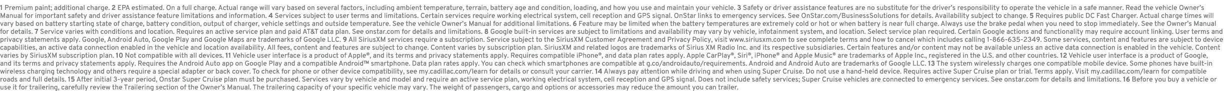 1 Premium paint; additional charge. 2 EPA estimated. On a full charge. Actual range will vary based on several factor...