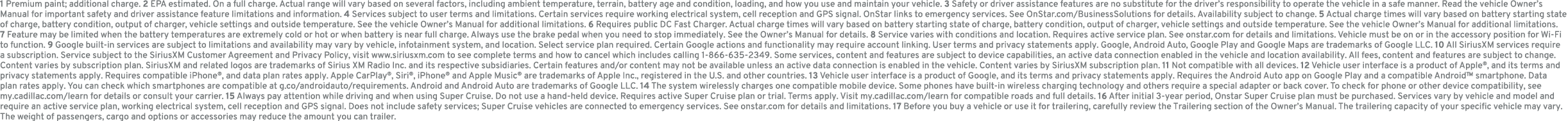 1 Premium paint; additional charge. 2 EPA estimated. On a full charge. Actual range will vary based on several factor...