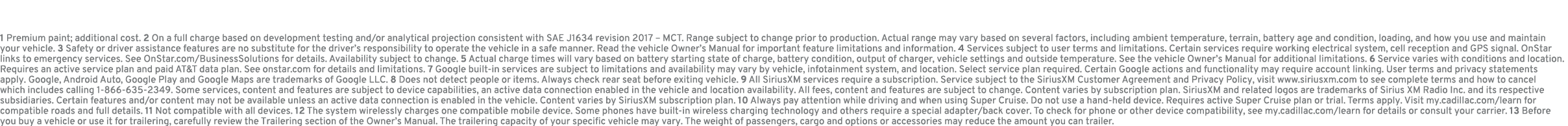 1 Premium paint; additional cost. 2 On a full charge based on development testing and/or analytical projection consis...