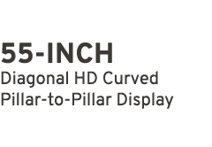 55 INCH Diagonal HD Curved Pillar to Pillar Display 