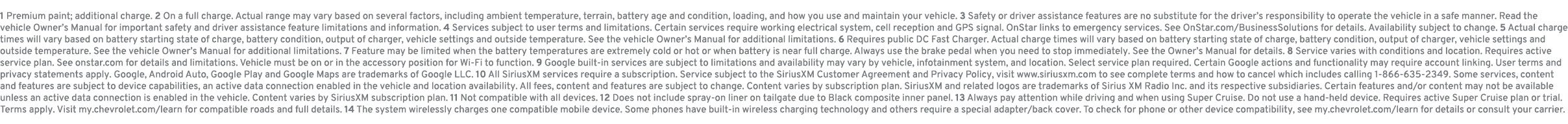 1 Premium paint; additional charge. 2 On a full charge. Actual range may vary based on several factors, including amb...