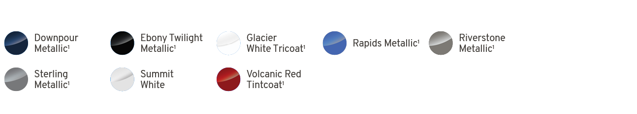 ￼,Downpour Metallic1,￼,Ebony Twilight Metallic1,￼,Glacier White Tricoat1,￼,Rapids Metallic1,￼,Riverstone Metallic1,,,...