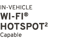 IN VEHICLE WI FI® Hotspot2 Capable