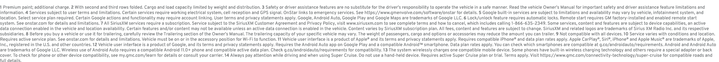 1 Premium paint; additional charge. 2 With second and third rows folded. Cargo and load capacity limited by weight an...