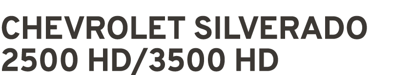 chevrolet silverado 2500 hd/3500 HD