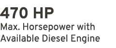 470 HP Max. Horsepower with Available Diesel Engine