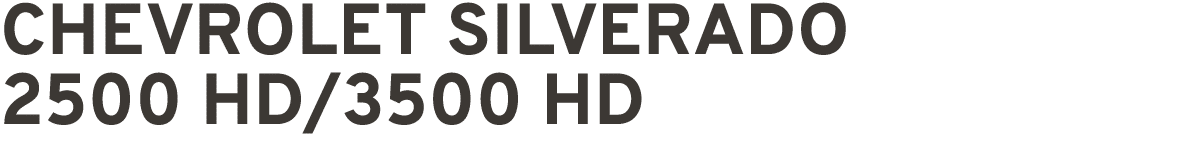 chevrolet silverado 2500 hd/3500 HD