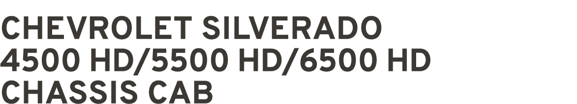 chevrolet silverado 4500 HD/5500 HD/6500 Hd chassis cab