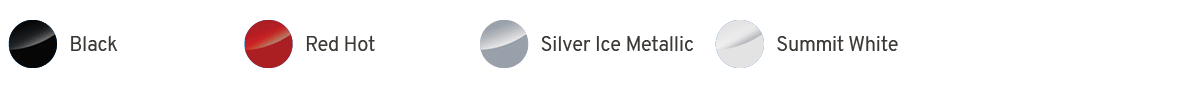 ￼,Black,￼,Red Hot,￼,Silver Ice Metallic,￼,Summit White,,
