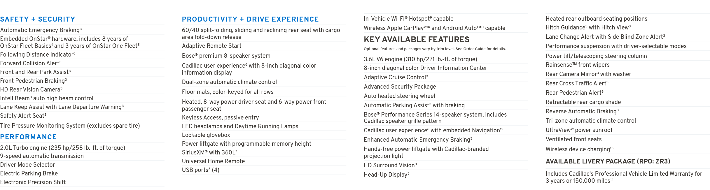 SAFETY + SECURITY Automatic Emergency Braking3 Embedded OnStar® hardware, includes 8 years of OnStar Fleet Basics4 an...