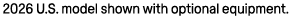 2026 U.S. model shown with optional equipment.
