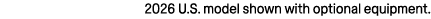 2026 U.S. model shown with optional equipment.