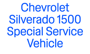 Chevrolet Silverado 1500 Special Service Vehicle