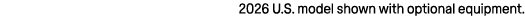  2026 U.S. model shown with optional equipment.