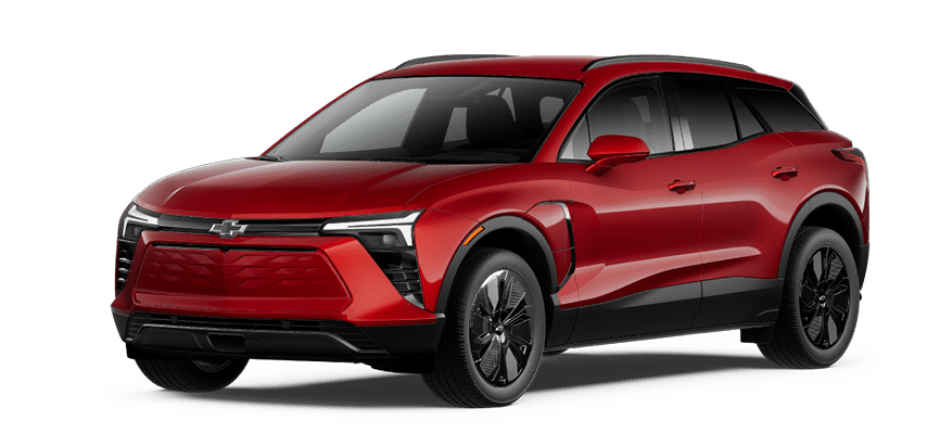A red SUV with black tires. Description generated by AI