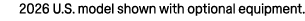 2026 U.S. model shown with optional equipment.