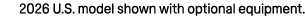2026 U.S. model shown with optional equipment.