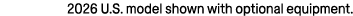 2026 U.S. model shown with optional equipment.