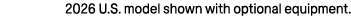 2026 U.S. model shown with optional equipment.