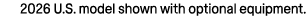 2026 U.S. model shown with optional equipment.