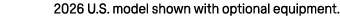2026 U.S. model shown with optional equipment.