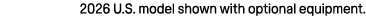 2026 U.S. model shown with optional equipment.
