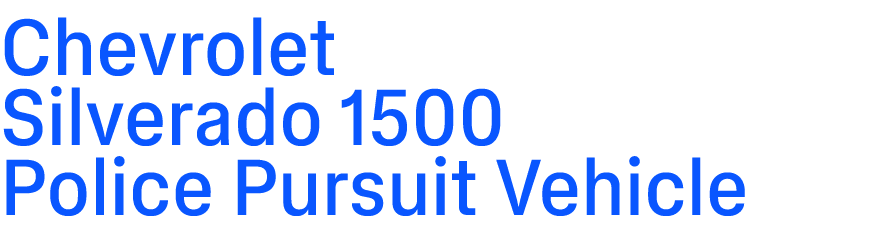 Chevrolet Silverado 1500 Police Pursuit Vehicle