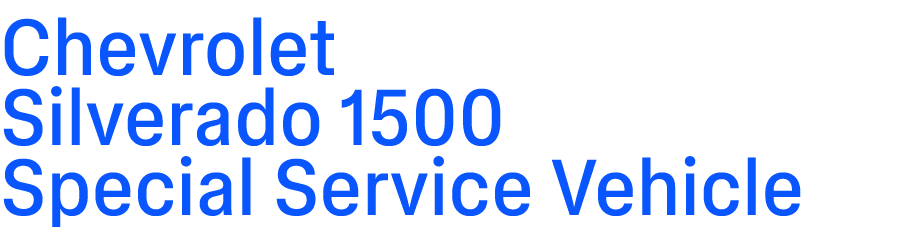 Chevrolet Silverado 1500 Special Service Vehicle