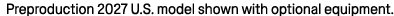 Preproduction 2027 U.S. model shown with optional equipment.